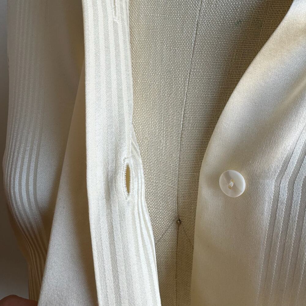 Vintage 90s/00s RENA ROWAN Ivory Silk Blouse - Picture 5 of 5